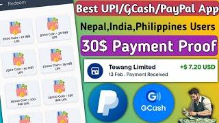 Best UPI,PayPal,GCash Earning App | 30$ Payment Proof Of today | Watch Videos & Earn Paypal Money |