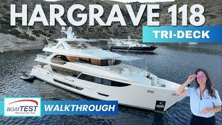 Hargrave 118 Tri-Deck (2024) Cannes Walkthrough | BoatTEST