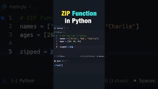 Zip Function in Python  #python #softlinks #softwaredevelopment #programming #softwareengineering