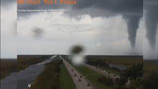 WATCH: Florida traffic cam captures tornado ahead of Hurricane Milton