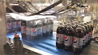 Групповая упаковка ПЭТ-бутылок PEPSI в термоусадку