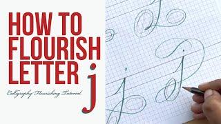 How to flourish letter j. Calligraphy flourishing tutorial