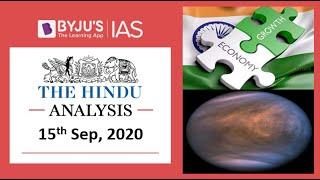 'The Hindu' Analysis for 15th September, 2020. (Current Affairs for UPSC/IAS)