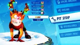 CTR: Nitro-Fueled - PIT STOP Winter Festival Grand Prix | Buying Everything