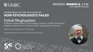 Spring 2023 Distinguished Lecture in Psychology with Dr. Fathali Moghaddam