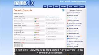 Creating Private Nameservers at Name Silo