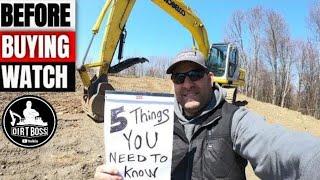 5 Things you need to know before buying a used Excavator or heavy equipment for beginners