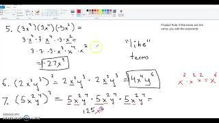 Exponents Rules Review Worksheet