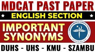 Important Synonyms (MDCAT Past Papers)