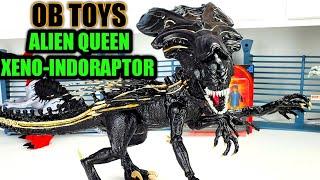CUSTOM MATTEL GRAB N' GROWL QUEEN XENO INDORAPTOR OB TOYS JURASSIC WORLD TOY DINOSAUR HYBRID REPAINT