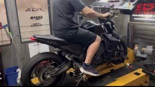 2023 Matte Raven MT09 + SC Project CRT Exhaust Dyno Run