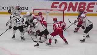 Vasily Demchenko № 94 in action during the CSKA@Traktor hockey game/ /Montréal Canadiens rookie