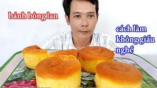 công thức bánh bông lan cách pha bột bánh bông lan không cần tách lòng#songnuocmientay