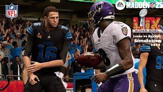 Madden 25 Super Bowl 59 Detroit Lions vs Baltimore Ravens Sim 2024 Full 15 Minute Quarters Game Play