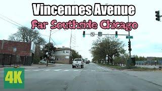 S Vincennes Ave: Driving in far Southside Chicago: 4k: Streets of the Americas