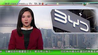 0900 無綫早晨新聞｜比亞迪巴西廠房工地涉奴役中國工人 被勒令停止施工｜「球形機械人」隨溫州特警鬧市巡邏｜蘇州推「功課熔斷機制」確保學生有足夠睡眠｜2024年12月25日 TVB News