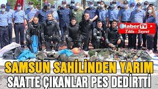 Samsun sahilinden 30 dakikada çıkanlar pes dedirtti - Samsun Haber - Samsun Haber Gazetesi