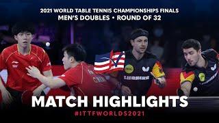 Fan Z./Wang C. vs Timo B./Patrick F. | 2021 World Table Tennis Championships Finals | MD | R32