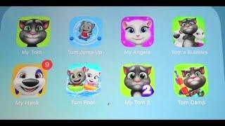 My Talking Tom Vs Tom Jump Up Vs My Angela Vs Tom Bubbles Vs My Hank Vs Pool Vs My Tom 2 Vs Tom Camp