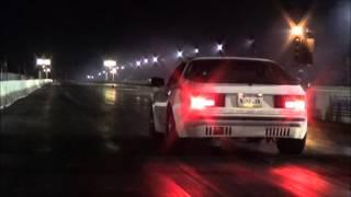 The JS Racing Products SBE turbo 5.3 Porsche runs 8s on a cold slick track