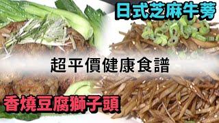 婆婆媽媽必看！百元就能出好菜 讓你吃得平價又健康｜香燒豆腐獅子頭、日式芝麻牛蒡【健康早點名】精彩