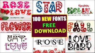 Decorative  New Styles Fonts | Fonts Zip File Unzip & Extract Kaise Karen | Font For Free Download