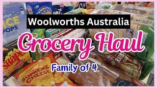 WOOLWORTHS GROCERY HAUL AUSTRALIA | FAMILY OF 4 | FOOD SHOP | HOMEMAKING WITH HAMPTON NOTE