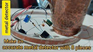 How to make a simple and powerful metal detector with 1 transistor.