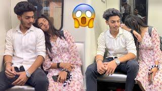 SLEEPING ON STRANGERS IN THE METRO PRANK  ||EPIC REACTION || RITIKA PRANK