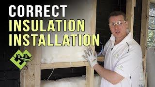 Installing wall insulation, for better building performance.