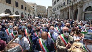 La delegazione di ANCI Piemonte alla manifestazione "Sindaci d'Italia" organizzata a Roma dall’ANCI