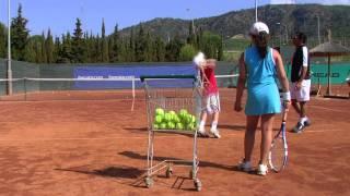 junior tennis players, 8 and 9 years old at VILAS ACADEMY MALLORCA