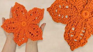 Large Crochet Flower Tutorial | Irish Crochet Lace Flower | Brunaticality Crochet