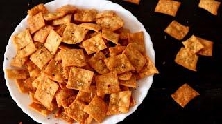 Have wheat flour? Then try this 10 mins snacks | Pizza crisps | Snacks recipe | Wheat flour snacks