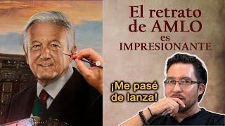 El artista Ermilo Espinosa se pasó de lanza con el retrato de AMLO