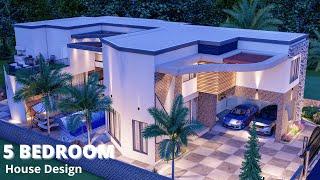 Modern House Design (405sqm) 5 Bedrooms with Estimate cost.