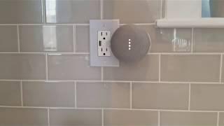 Google Mini USB Outlet Cover Mount by Mount Genie