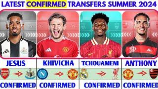 THE LATEST CONFIRMED TRANSFER NEWS AND RUMOURS TRANSFERS 2024| KHVICHA, TCHOUAMENI..