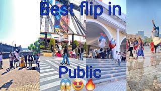 Best flip in public //public reaction   //crazy flip//amazing flip //Instagram reels.