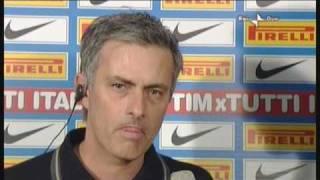 INTER - MILAN 2-0 - MOURINHO - Ampia intervista a fine partita.