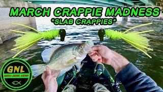 March Crappie Fishing Madness! Slab Crappie CRUSH Green Goblin Hair Jig! Kayak Fishing Guntersville