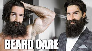 BEARD CARE - DAILY BEARD CARE ROUTINE TUTORIAL WHILE GROWING OUT HAIR AND BEARD