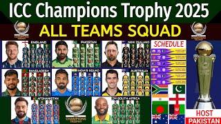 ICC Champions Trophy 2025 - Details & All Teams Squad | Champions Trophy 2025 Date, Host : Pakistan