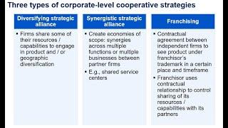 Business Strategy 11 - Cooperative Strategy