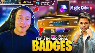 Buying 5000+ Badges with 100000 Diamonds & Got 97 Magic Cubes  Hiphop ID Giveaway By @WeRGamers0