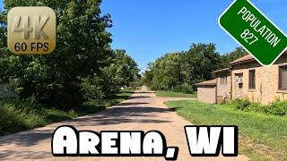 Driving Around Small Town Arena, Wisconsin in 4k Video