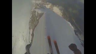 Skiier Takes On The Matterhorn From Its Peak