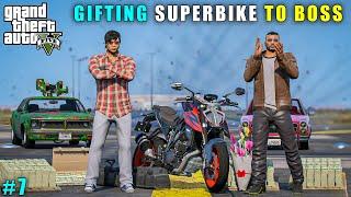 GTA 5 : GIFTING EXPENSIVE SUPERBIKE TO BOSS || GAMEPLAY #7