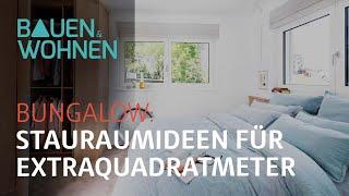 Clever bauen- versteckte Stauraumideen im neuen Haus. Viel Platz im neuen Bungalow |Fertighaus bauen