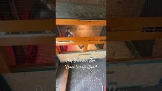 I barely made it in time!!  Diy brooder box from scrap wood 🫣 #diy #homestead #chickens #asmr